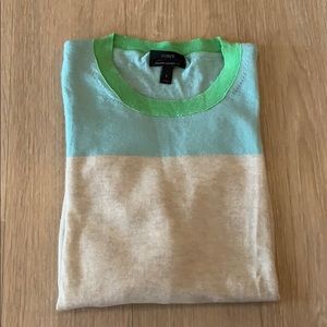 JCrew Italian Cashmere color block sweater